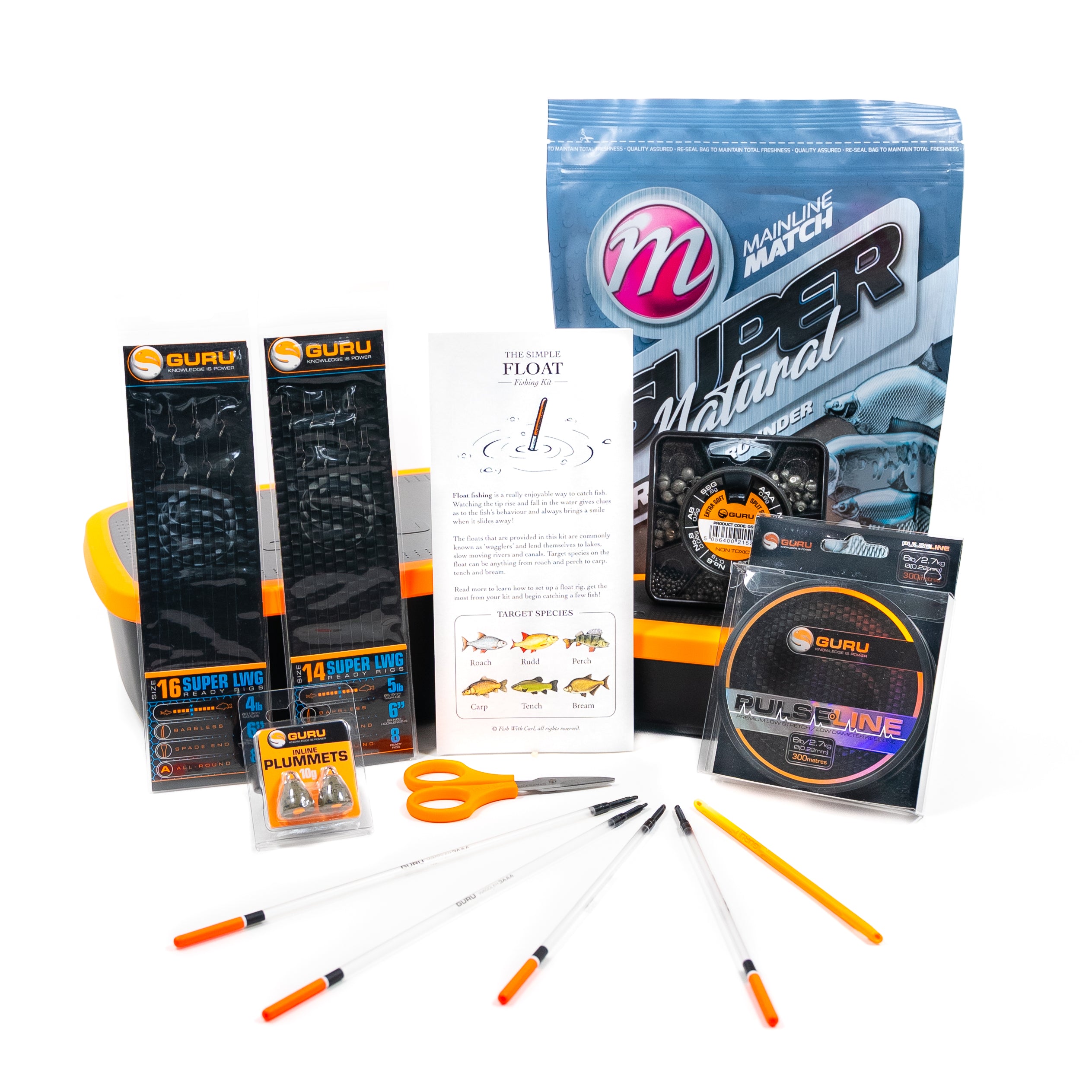 Starting float fishing is easy with the simple float kit.